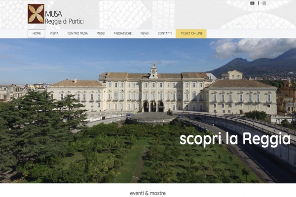 Sito web MUSA. Musei della Reggia di Portici